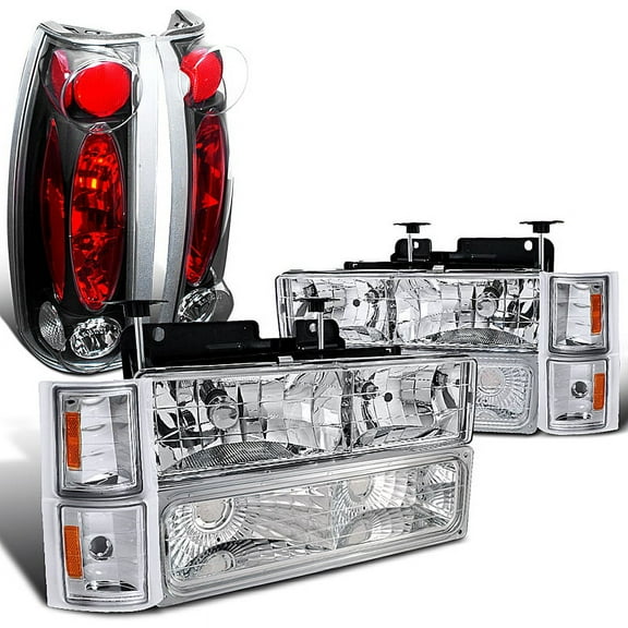 Spec-D Tuning Headlights   Chrome Bumper Lamps   LED Bumper Fog Light Compatible with Chevy Silverado Left   Right Pair Headlamps Assembly