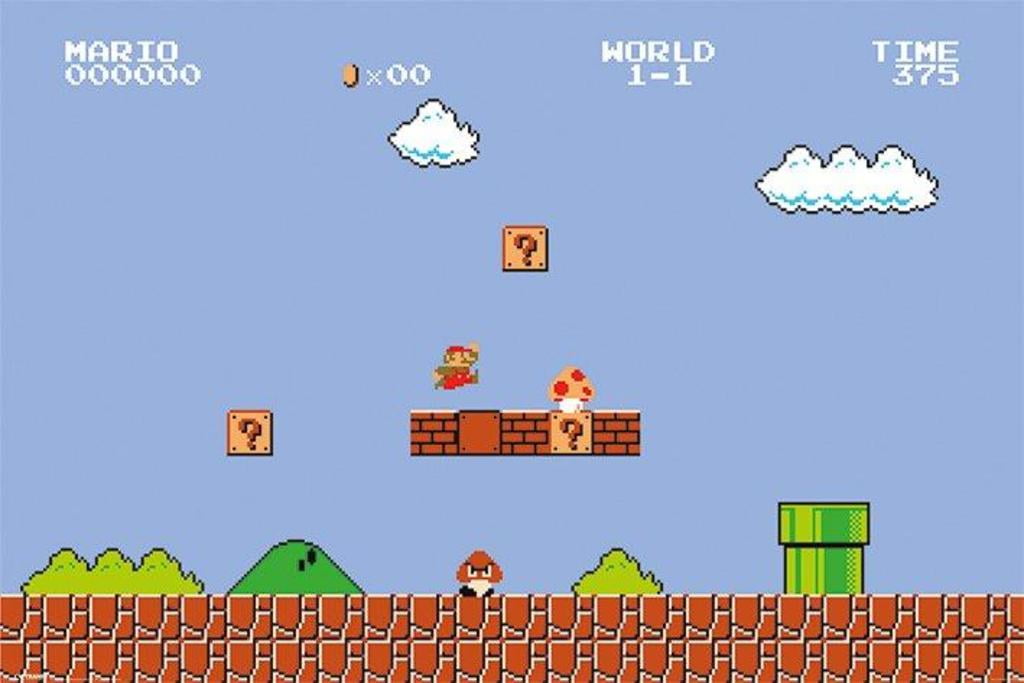old video games Super Mario Bros.