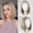 Platinum Blonde, variant on HAPPY&CC Short Bob Wigs For Women Pre Plucked Straight Synthetic Wig Natural Hairline Lace Front Wig Cap Platinum Blonde Glueless Daily Wig For Party And Daily 10inch