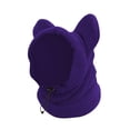 thumbnail image 2 of Gorro con orejeras de invierno para perro, suave, con capucha, resistente al viento, ajustable violeta l, 2 of 9
