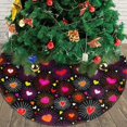 thumbnail image 3 of Christmas Tree Skirt, Geometric Hearts Soft Plush Christmas Tree Decorations Indoor, Tree Skirts Mat for New Year Halloween Holiday Christmas Party Decor 36", 3 of 6