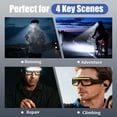 thumbnail image 5 of Mechanic Glasses with Light, Rechargeable LED Glasses with Motion Sensor – 800 Lumen Safety Glasses with Lights, 5 Modes USB C Headlight for Running Mechanics Camping Fishing, 5 of 9