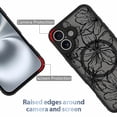thumbnail image 2 of Funda de teléfono AIGOMARA para iPhone 16 con flores estéticas MagSafe, 2 of 7