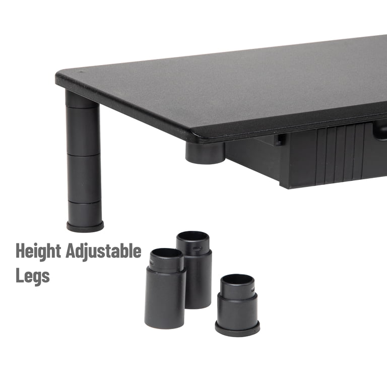 Large Dual Monitor Stand with Storage Drawers photo 5