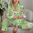 thumbnail image 4 of Goofa Cute Frog2 Printed Women’s 2 Piece Pajama Set Super,Pajamas Women's Long Sleeve Sleepwear Soft Button Down Loungewear Pjs Lounge Set Nightwear-Small, 4 of 9