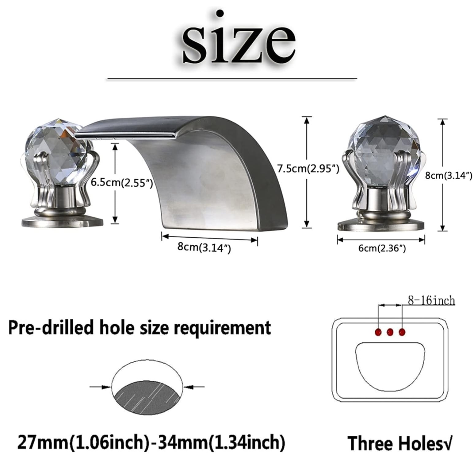 Senlesen Brass Brushed Nickel Bathroom Sink Faucet