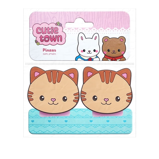 Pinzas Prichos Cutie Town con Imán Plástico y PVC 1 Paquete con 2 Piezas