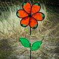 thumbnail image 3 of In the Breeze 2640 — 13.5-Inch Rose Spinner with Leaves, Realistic Printed Flower Spinner, 3 of 5