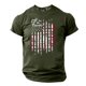 thumbnail image 4 of Tops para hombre, blusas y camisas de cuello redondo y manga corta para hombre. Top/camisa de cuello redondo y manga corta con estampado del Día de la Independencia para hombre. Tops para hombre., 4 of 5
