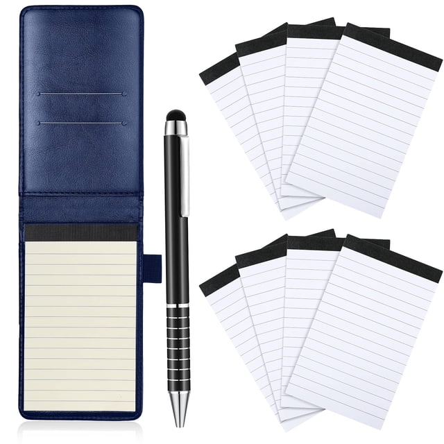Set de soporte para bloc de notas de bolsillo Outus con cuaderno de cuero y bolígrafo