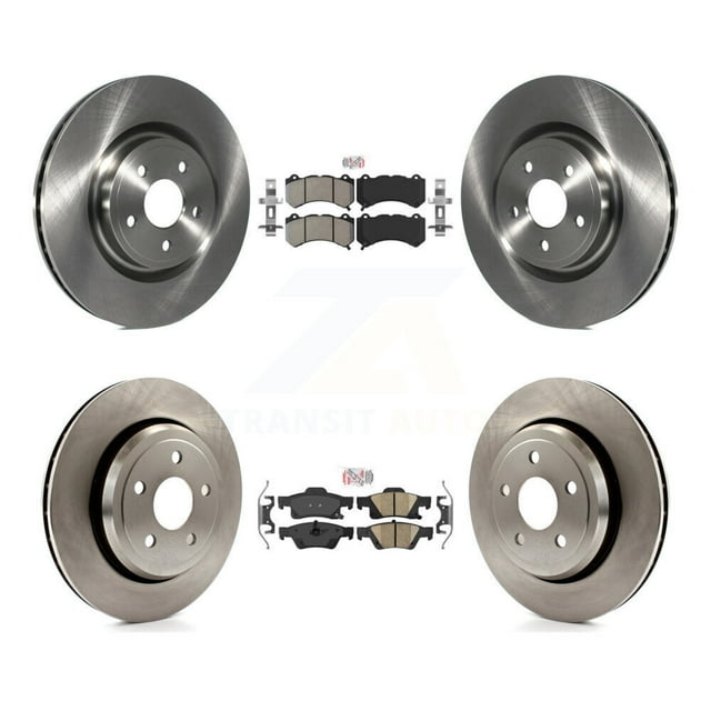 Transit Auto Front Semi-Metallic Rear Ceramic Pads and Disc Brake Rotors Kit for Car 2018-2020 Dodge Durango with Vented K8A-107123