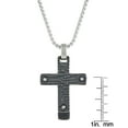 thumbnail image 6 of Metro Jewelry Black Ion Plated Stainless Steel Rustic Cross Pendant - 24 Inch Round Box Chain, 6 of 6
