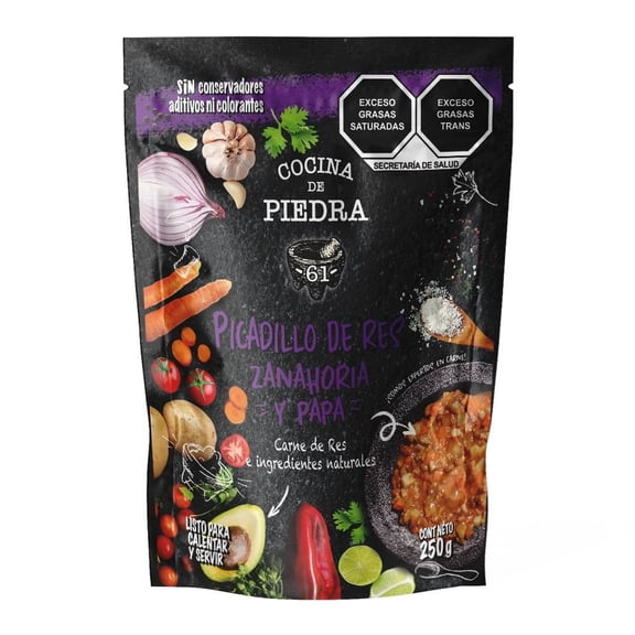 Picadillo de res Cocina de Piedra con zanahoria y papa 250 g