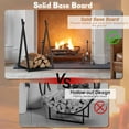 thumbnail image 4 of 16”  Firewood Rack, Outdoor Small Decorative Firewood Holder with Raised Base, Firewood Storage Carrier Log Rack for Indoor Fireplace, Fire Pit, Wood Stove, 4 of 9