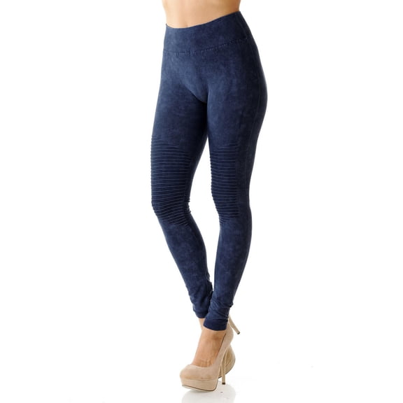 Elite Fit Cruiser Moto Leggings - Plus Size - 1XL 2XL 3XL Navy One Size Plus