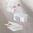 thumbnail image 5 of Caja de almacenamiento de tarjetas con hebilla transparente esmerilada con tapa Caja de clasificación de artículos pequeños para agujas e hilos, 5 of 5