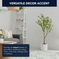 thumbnail image 4 of American Art Decor Realistic Artificial Olive Tree in a white pot Faux Plant for Home Decor, Indoor Living Room, or Office, 48", 4 of 7
