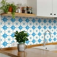 thumbnail image 2 of Mi Alma Removable Vinyl Star Shaped Blue Backsplash Tile Stickers, 24pcs, 2 of 11