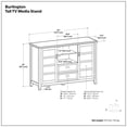 thumbnail image 4 of Simpli Home Burlington 54 inch Wide Solid Wood Tall TV Stand in Mahogany Brown For TVs up to 60 inches, 4 of 13