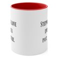 thumbnail image 2 of Stepmom Gifts Two-Tone 11oz Mug Stepmom's love embraces past, future., 2 of 4