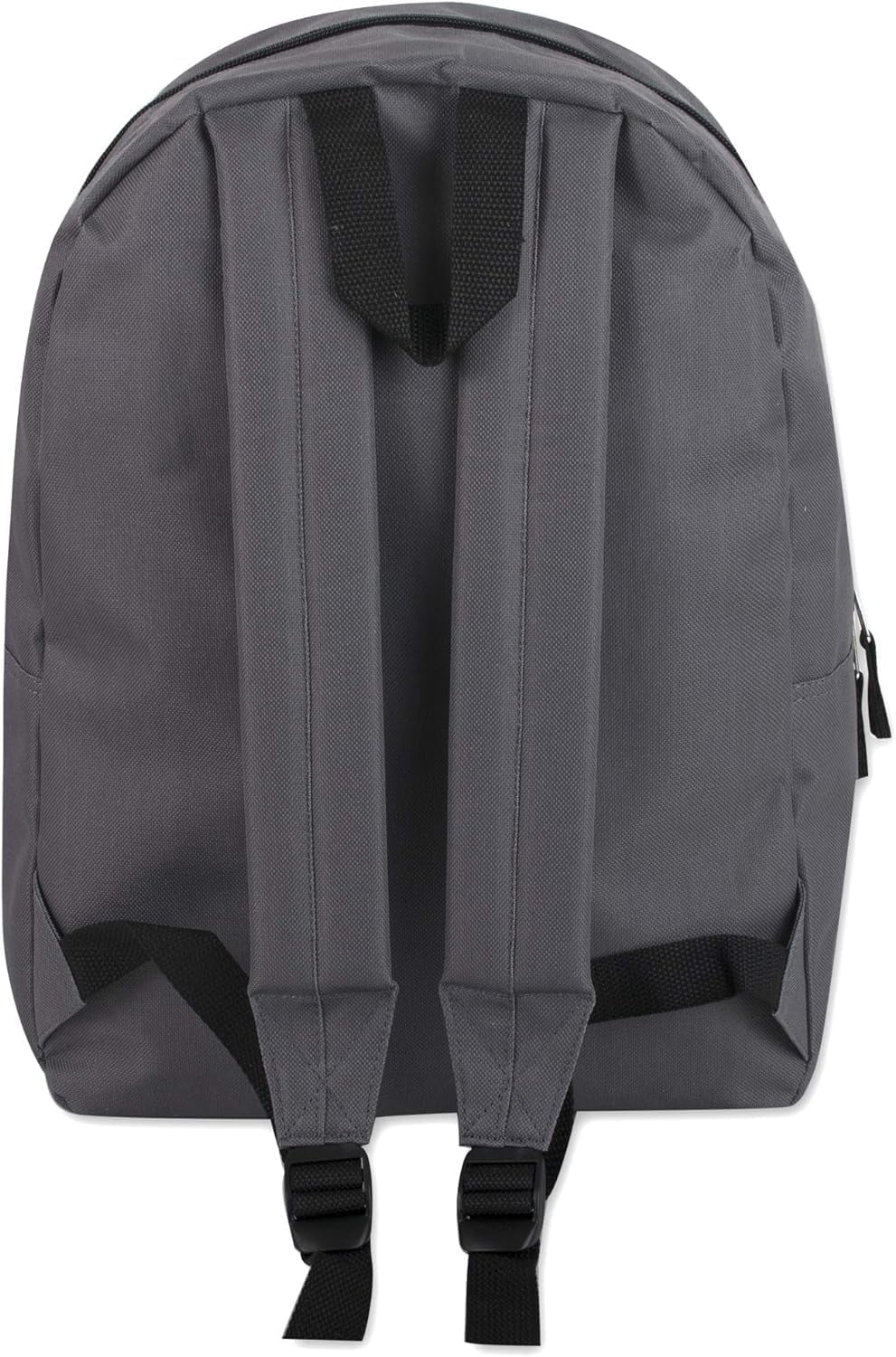 Trailmaker 24 Pack of Bulk Wholesale Basic and Classic 17 Inch Backpacks with Front Accessory Pocket, Dual Zipper Closure and Padded Adjustable Shoulder Straps for Travel in Gray