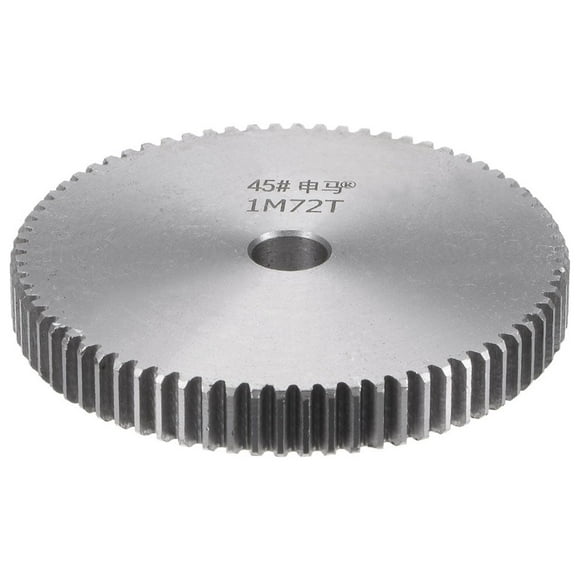 Unique Bargains Straight Spur Gear 12mm Inner Aperture 72T 1 Module 45# Steel Motor Gear