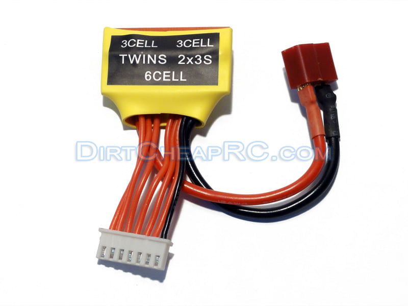 GT POWER Lipo battery balance Twin charger/Adapter Connector for 4S 2x2S 