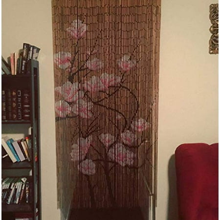 Beadedstring Bamboo Wood Beaded Curtain 90 Strands 80 High 35 5