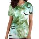 thumbnail image 1 of Tops Cortos para las Mujeres, Halloween Impreso en Cuello en V con Bolsillo, Moda Casual Manga Corta, 1 of 5