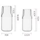 thumbnail image 2 of Juego de botella de vidrio para mesita de noche, ideal para el dormitorio y el baño, 15 oz/18 oz (transparente), 2 of 6