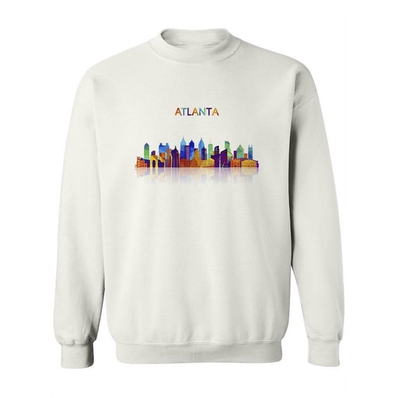 Atlanta Colorful Horizon Sketch Sweatshirt Women -Image by Shutterstock, Female Small