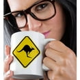 thumbnail image 2 of 3dRose, Kangaroo Warning Sign, Australia - AU01 DWA4640 - David Wall, 11oz Mug, 2 of 7