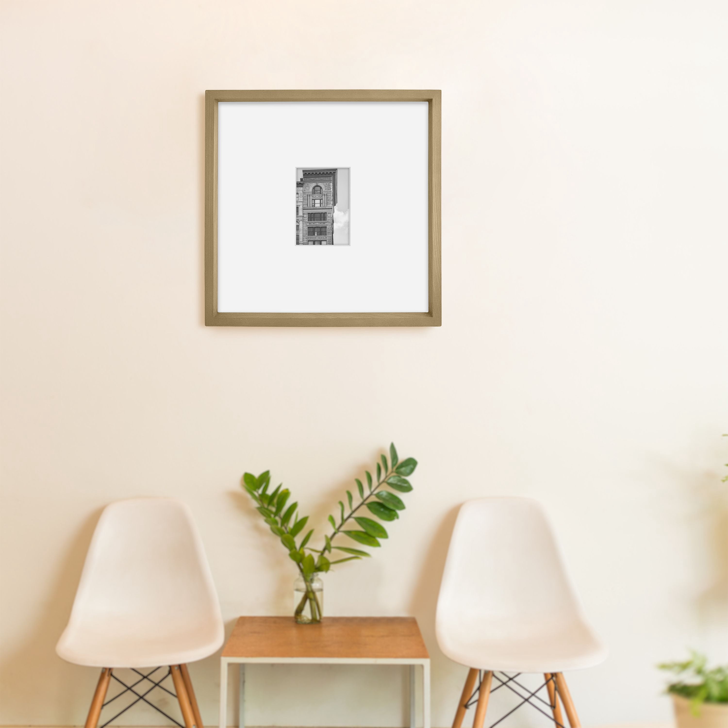 Better Homes & Gardens 18x18 Matted to 5x7 Gallery Wall Picture Frame, Natural Wood