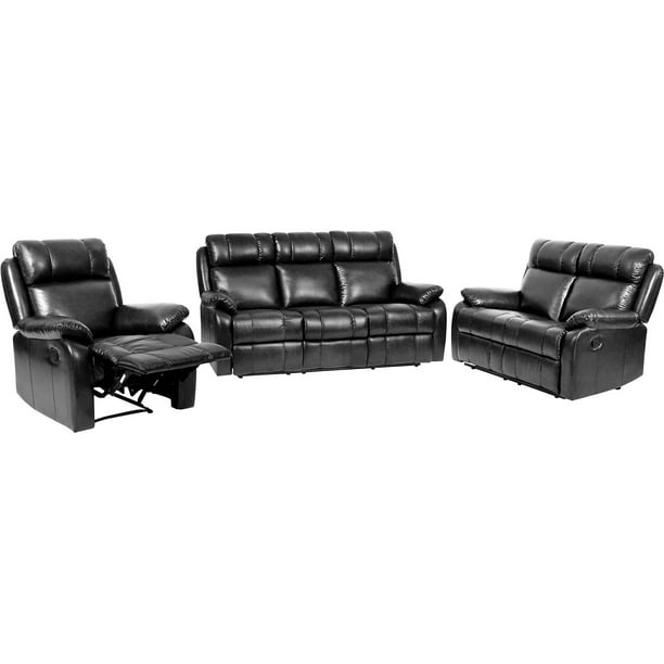 Loveseat Chaise Reclining Couch, Leather Couch With Recliner And Chaise