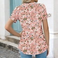 thumbnail image 4 of Pink Office Blouses for Women for Work, Polyester Cute Summer Shirts for Women, Short Sleeve Tops for Women, L Women'S Tops, Crew Neck Oversized Tshirts for Women, Tops Tops for Women Trendy, 4 of 7