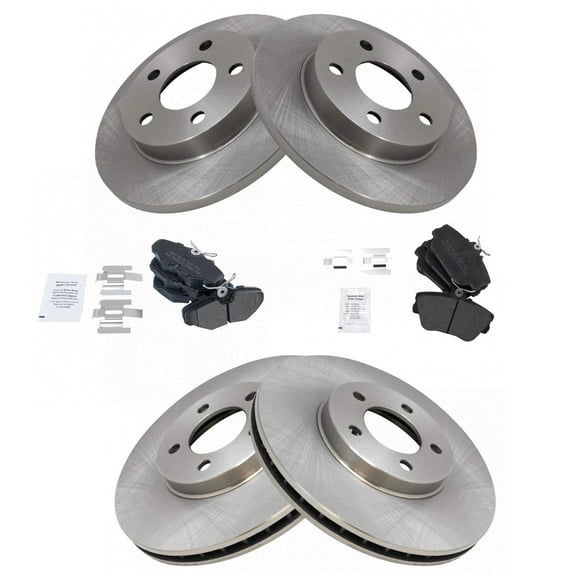 TRQ Front and Rear Brake Pad & Rotor Kit Brake Pads Brake Rotor Semi-Metallic Fits Select 1996-2007 Ford Taurus 1995-2002 Lincoln Continental 2001-2005 Mercury Sable
