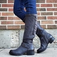 thumbnail image 5 of Dezsed Women's Quilted Knee-High Fashion Boots Fashion Large Size Boots Women Fall Long Tube Low Heeled Shoes Boots Knight Boots Gray, 5 of 5