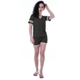 thumbnail image 2 of Moomaya Ensemble de Nuit Uni pour Femmes avec Shorts, Vêtements de Nuit en Coton, 2 Pcs Chemises de Nuit, 2 of 7