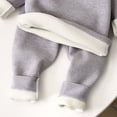 thumbnail image 4 of Posijego Toddler Boys Girls Winter Thermal Outfits Fleece Lined Long Sleeve Sweatshirts and Joggers 2 Piece Sets, 4 of 6
