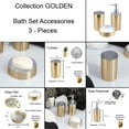 thumbnail image 3 of Brushed Gold Bathroom Accessory Set 3-Pieces GOLDEN, 3 of 5