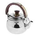 thumbnail image 4 of Outdoor Camping Stainless Steel Whistling Kettle Kitchen Tea Pot Silver 4.7L, 4 of 9