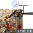 thumbnail image 5 of Farmhouse Rooster Kitchen Window Curtain Valance Rustic Farm Flowers Wooden Barn Retro Country Window Valance for Bedroom Bathroom Living Room Dining Room Valances Set 54 by 18 in, 1 Panel, 5 of 6