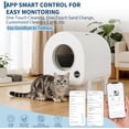 thumbnail image 6 of Automatic Self Cleaning Cat Litter Box 68L Smart Robot Toilet with APP WiFi Control, Dual Safety Sensors PT108W Edition, 6 of 8