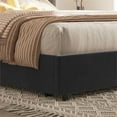 thumbnail image 4 of Better Home Products Amelia 4-Drawer Velvet King Size Platform Bed in Black, 4 of 7
