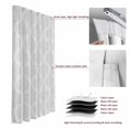thumbnail image 6 of White Moroccan Blackout Curtains for Bedroom/Living Room, Pinch Pleated Black Out Curtains, Boho Morocco Geometric Quatrefoil Grid Room Darkening Window Drapes with Hooks 2 Panels, 39"x70", 6 of 8