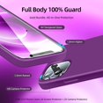 thumbnail image 2 of [5 in 1 for iPhone 12/iPhone 12 Pro Case, with 2 Pack Screen Protector + 2 Pack Camera Lens Protector, Liquid Silicone Slim Shockproof Protective Phone Case [Microfiber Lining] (Violet Red)…, 2 of 7