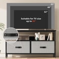 thumbnail image 4 of Acekid 50 Inch TV Stand - Dresser Entertainment Center with 2 Drawers & Storage, Modern Media Console Table for Living Room/Bedroom, Black Tabletop + Grey Drawers, 4 of 8