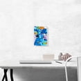 thumbnail image 2 of ARTCANVAS Abstract Navy Baby Blue Yellow Canvas Art Print - Size: 12" x 8" (0.75" Deep), 2 of 9