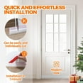 thumbnail image 4 of Moqsnm Door Draft Stopper, Under Door Sweep for Exterior & Interior Doors, Weather Stripping Door Seal, Garage Window Blocker Noise Cold Air Insulation, Draft Guard White 37", 4 of 6