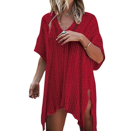 Womens Swimsuit Coverups Crochet Hollow Swim Suits Tassels Beach Swimwear Bikini Kimono Beachwear Custome Bathing Suit